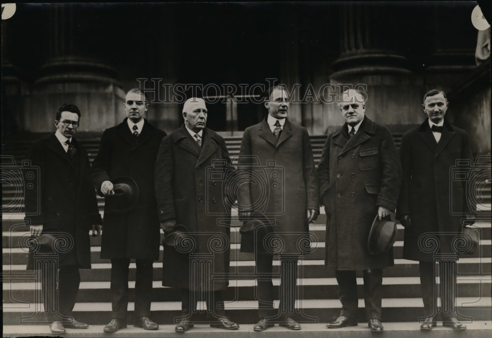 1919 Press Photo Assistants to US Officials Scott, Mitchell, Sims, Palmer, Ames