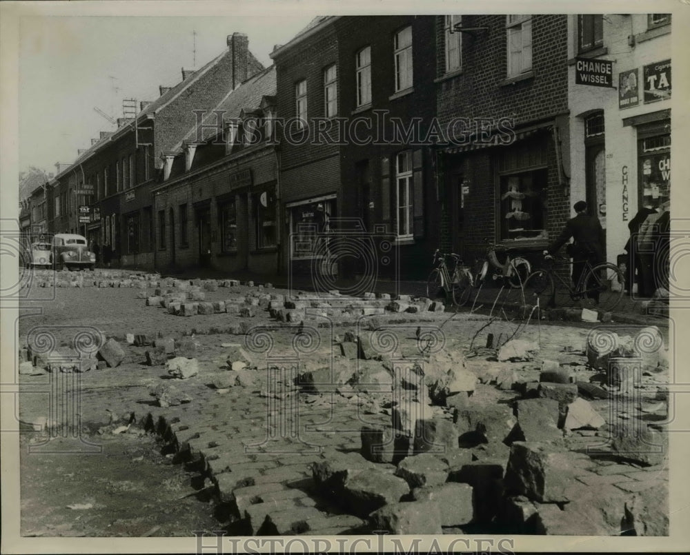 1959 Press Photo Risquons Tout Franco Belgian Frontier Border