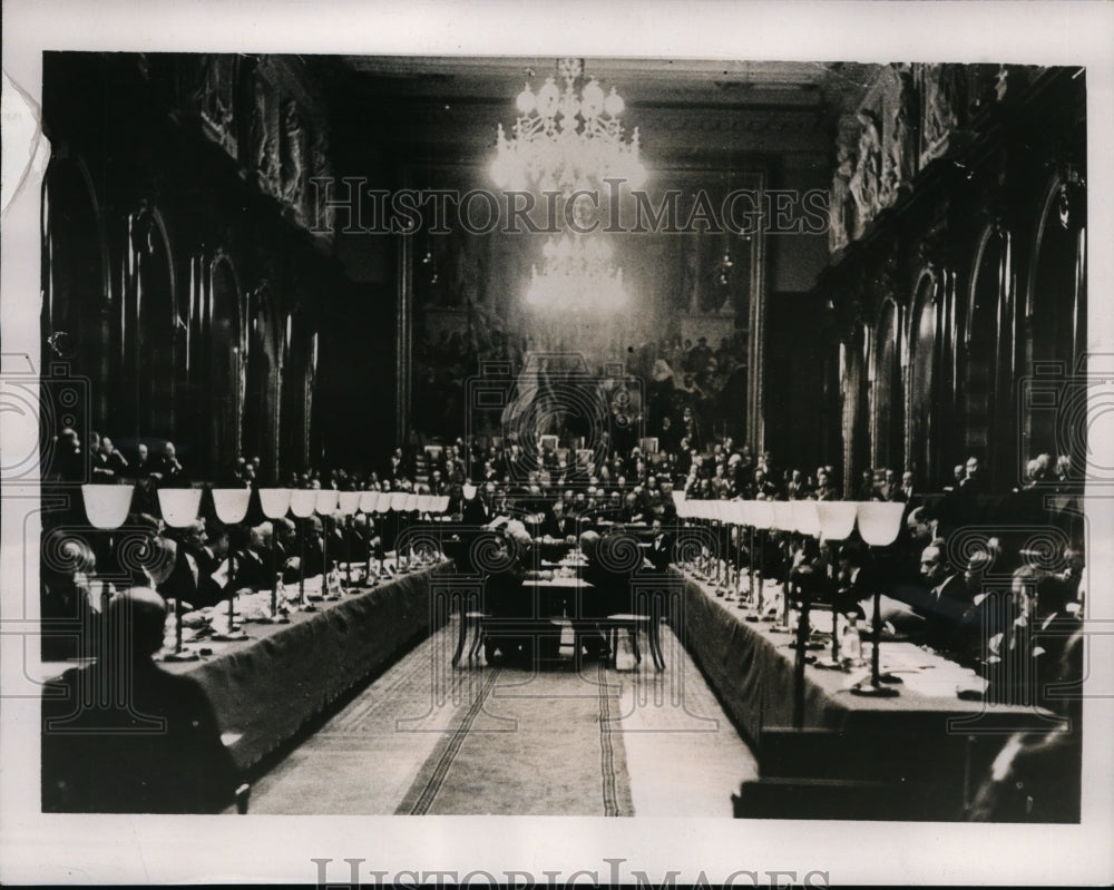 1937 Press Photo Anthony Eden and Malcolm MacDonald at Nine Power Conference