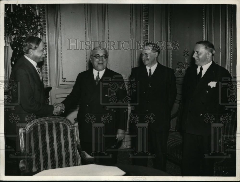 1936 Press Photo Premier Leon Blum Takes Office in France A Sarraut R Salengro