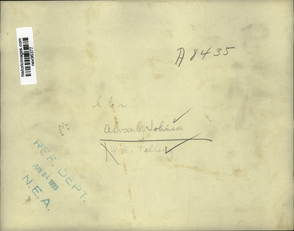 1933 Press Photo Alvanley Johnson & WE Tallony