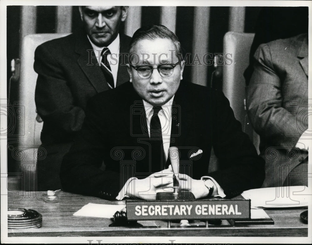 1969 Press Photo United Nations Secretary General U Thant Calls for Nuclear Talk