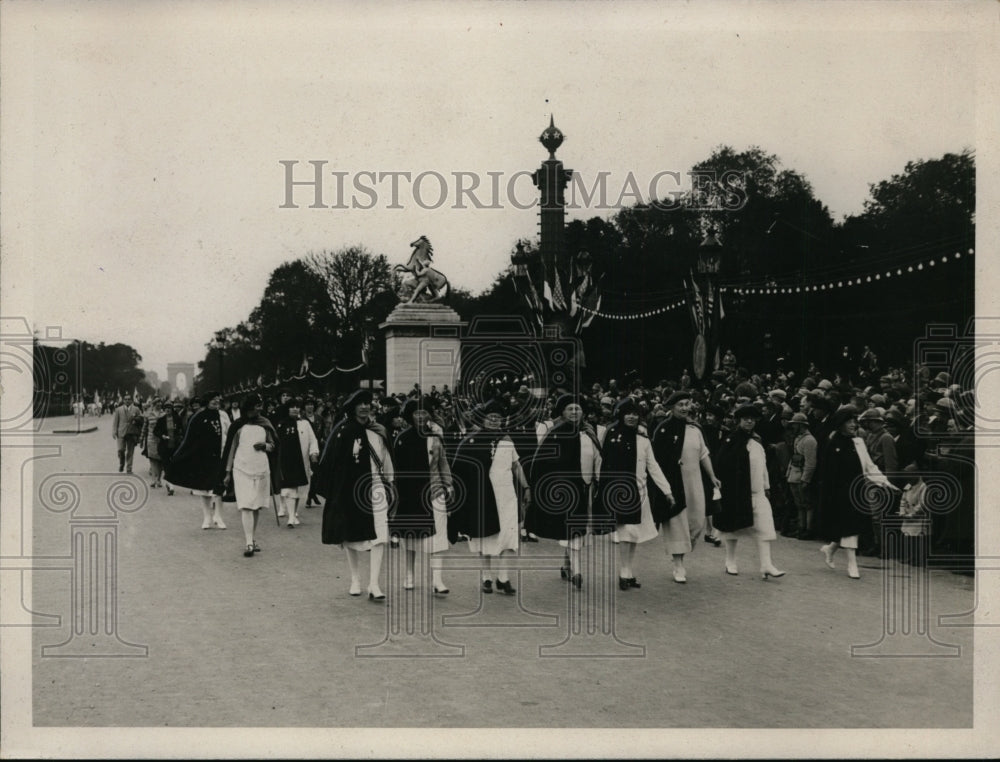 1927 Press Photo Gold Star Mothers in New York Delegation Parade