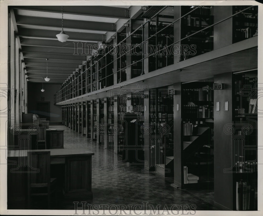 1949 Press Photo Library Outside Rome Benedictines of More than 150,000 Books
