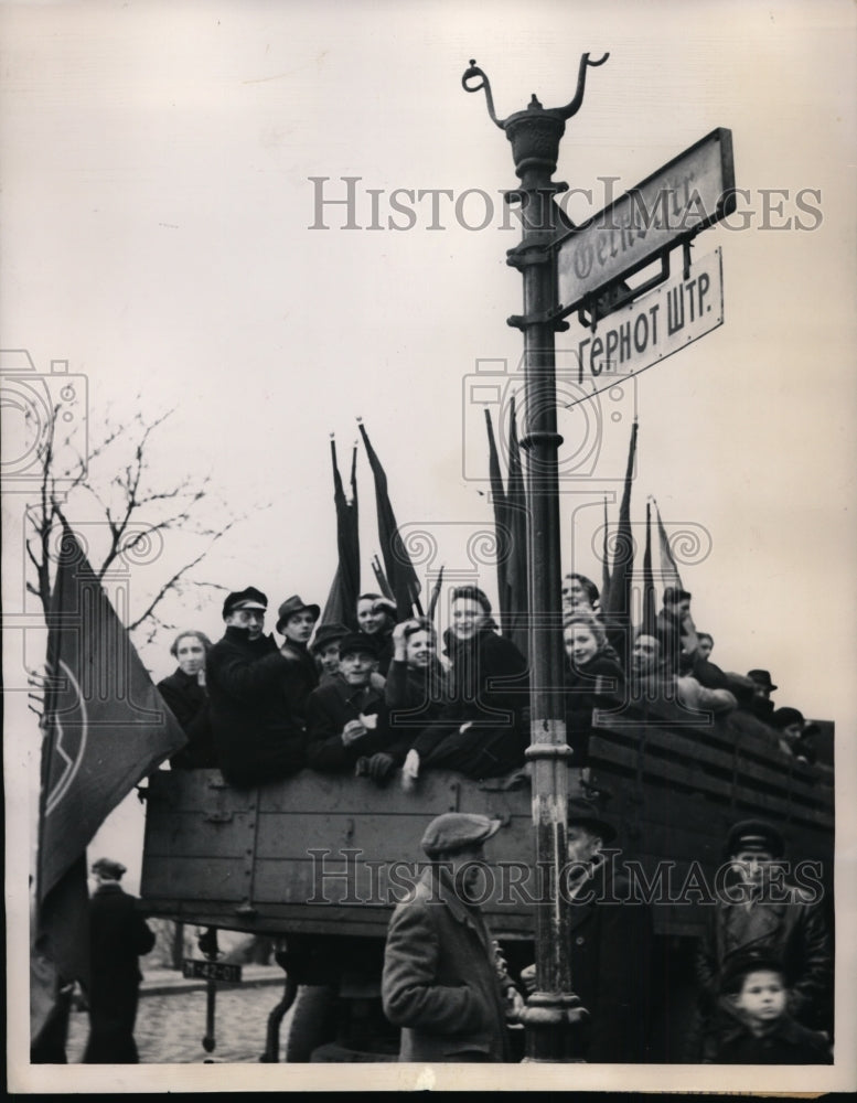 1949 Press Photo Communist Boss Walter Ulbright Denounce Western Powers