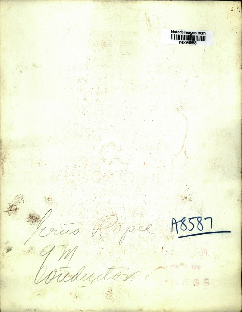 1936 Press Photo Eruo Ropee Conductor - nex96868