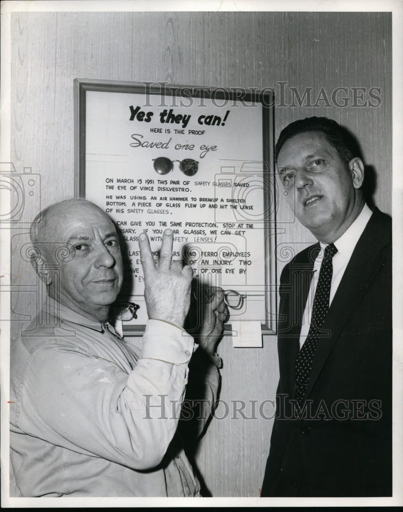 Load image into Gallery viewer, 1959 Press Photo Vince Desilbestro Ferro Corp &amp; James O'Neil Director Industry
