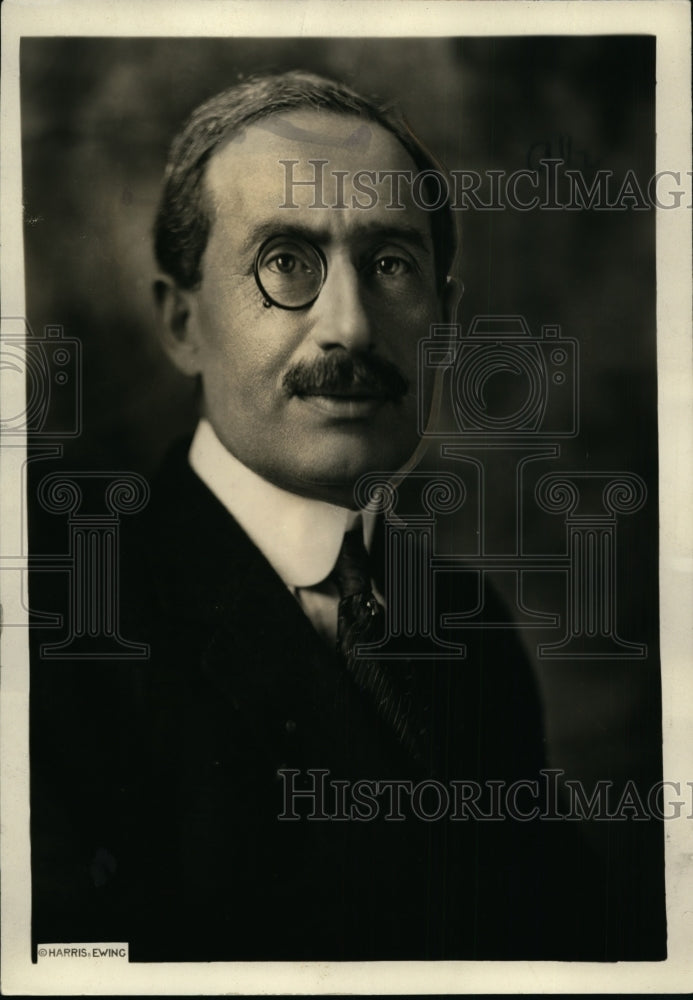 1922 Press Photo Baron Romano Avezzano Former Italian Ambassador to US