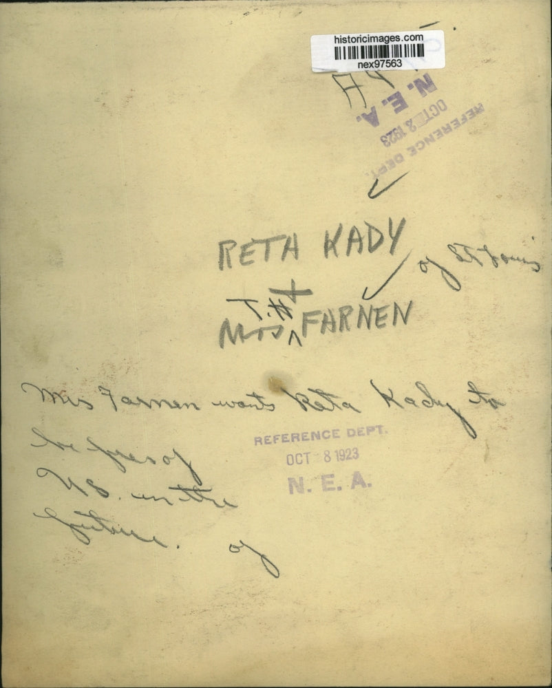 1923 Press Photo Reta Kady & Mrs TH Farnen of St Louis - nex97563