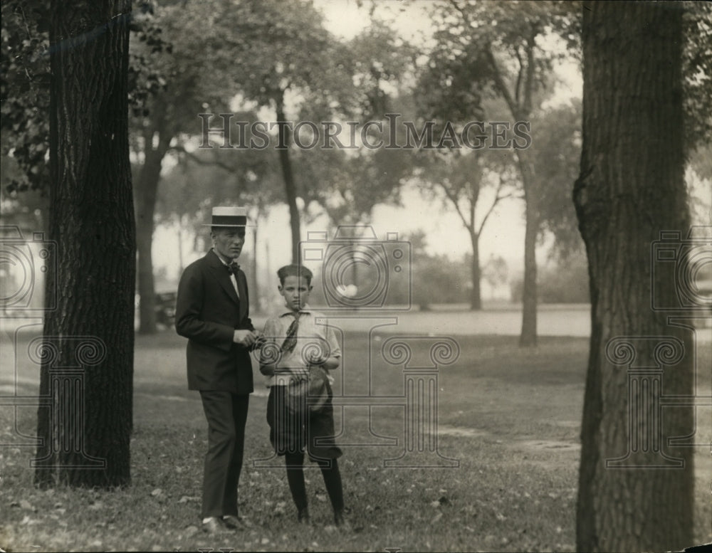 1921 Press Photo Eddie Kane & Son Billy - nex97681
