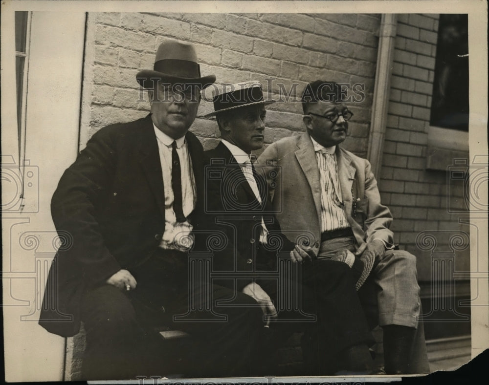 1923 Press Photo Sheriff James Jones, Det Charles Kahlor & State Atty Andore