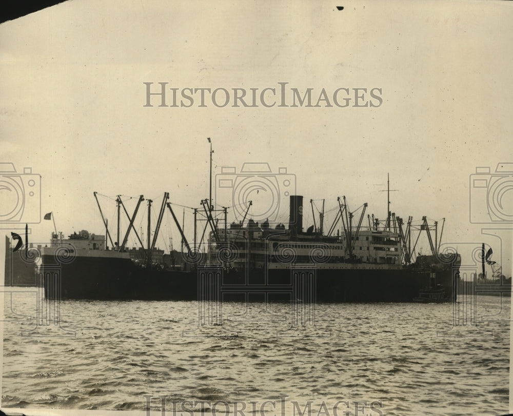1929 Press Photo SS President Garfield of Dollar Line Aground in South Florida