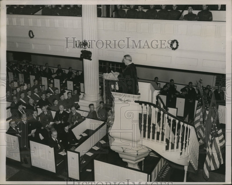 Load image into Gallery viewer, 1937 Press Photo Dr Jospeh Penniman Provost University of Pennsylvania at Church
