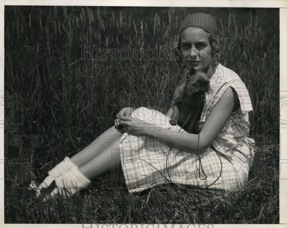 1941 Press Photo Mrs Daniel Topping & Her Dog
