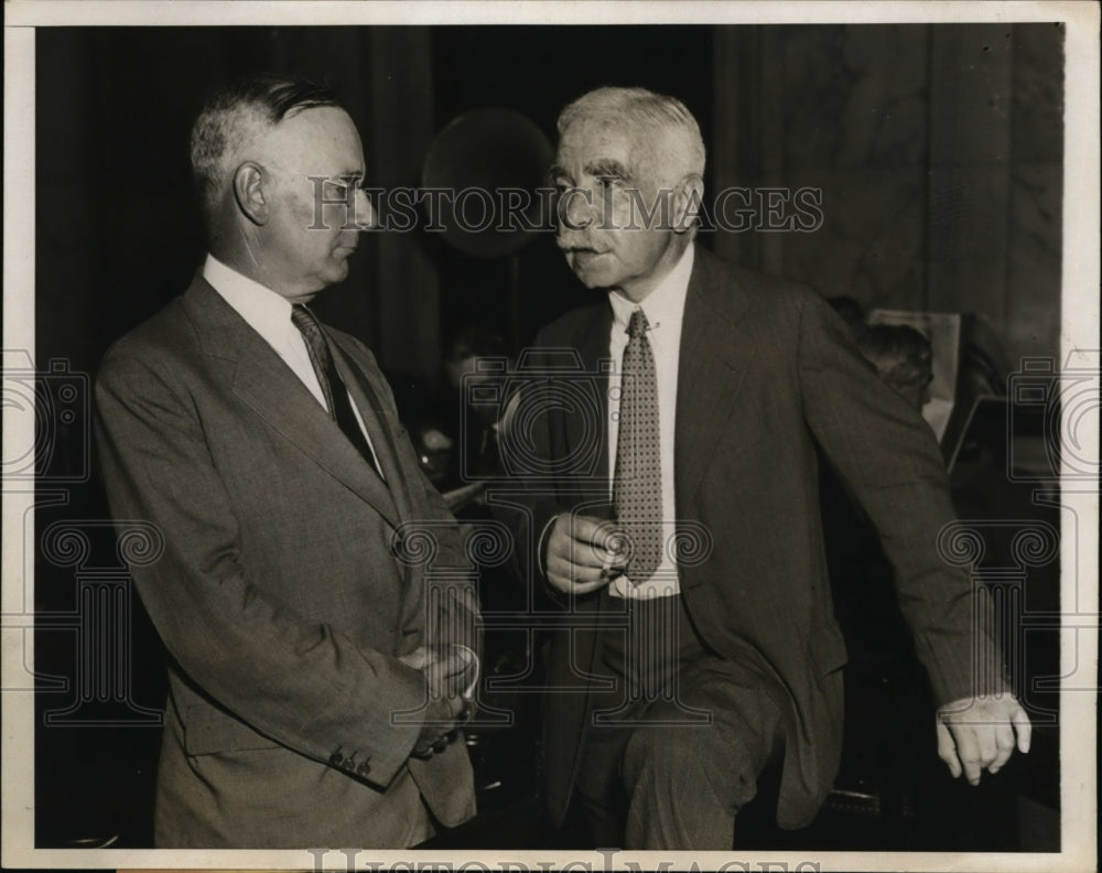 1933 Press Photo HH Lee President Pennroad Corp & Otto H Kahn of Kuhn, Loen & Co