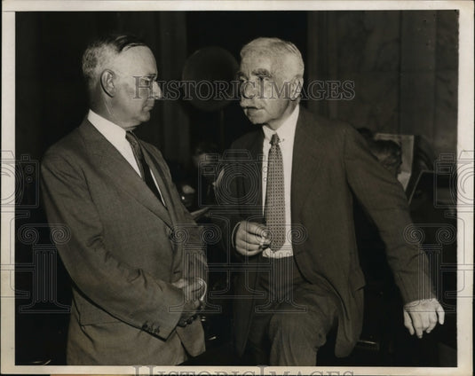 1933 Press Photo HH Lee President Pennroad Corp & Otto H Kahn of Kuhn, Loen & Co