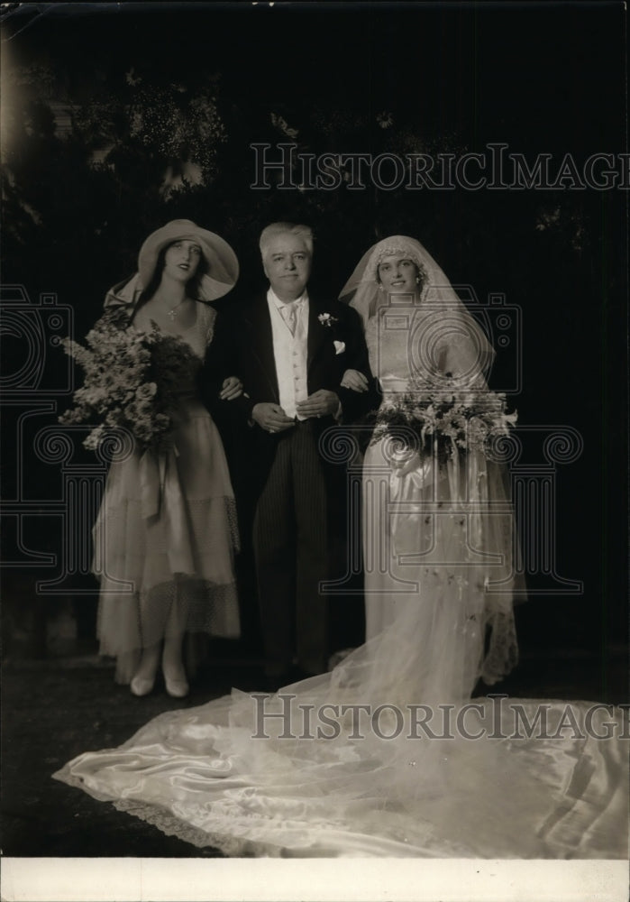 1929 Press Photo Gloria Braggeotti, father & Isadore & sister Mrs JD Dodge