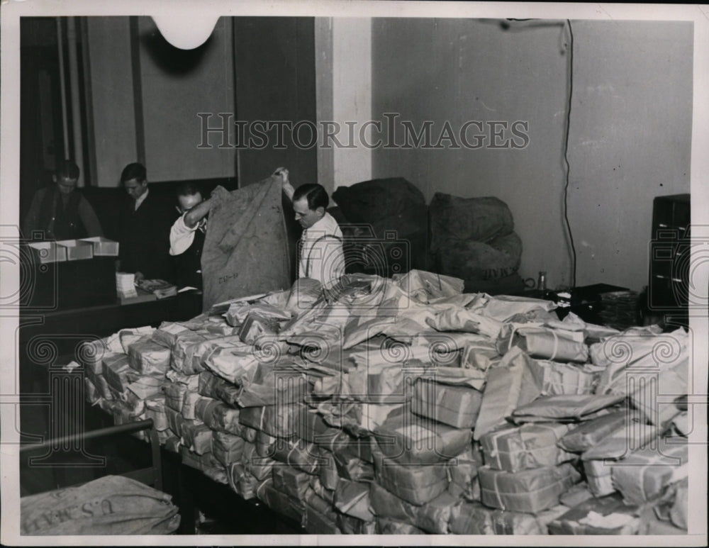 1936 Press Photo Social Security Board Baltimore Maryland incoming mail