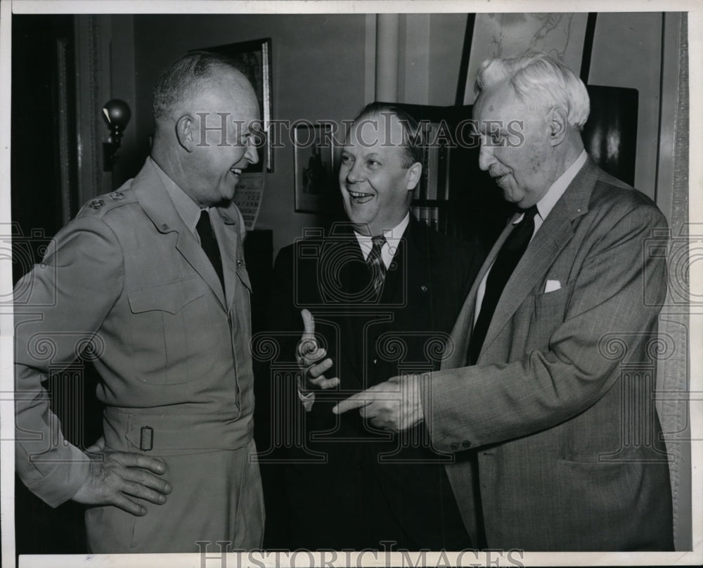 1947 Press Photo General Army Dwight Eisenhower Chief of Staff Radio Broadcast