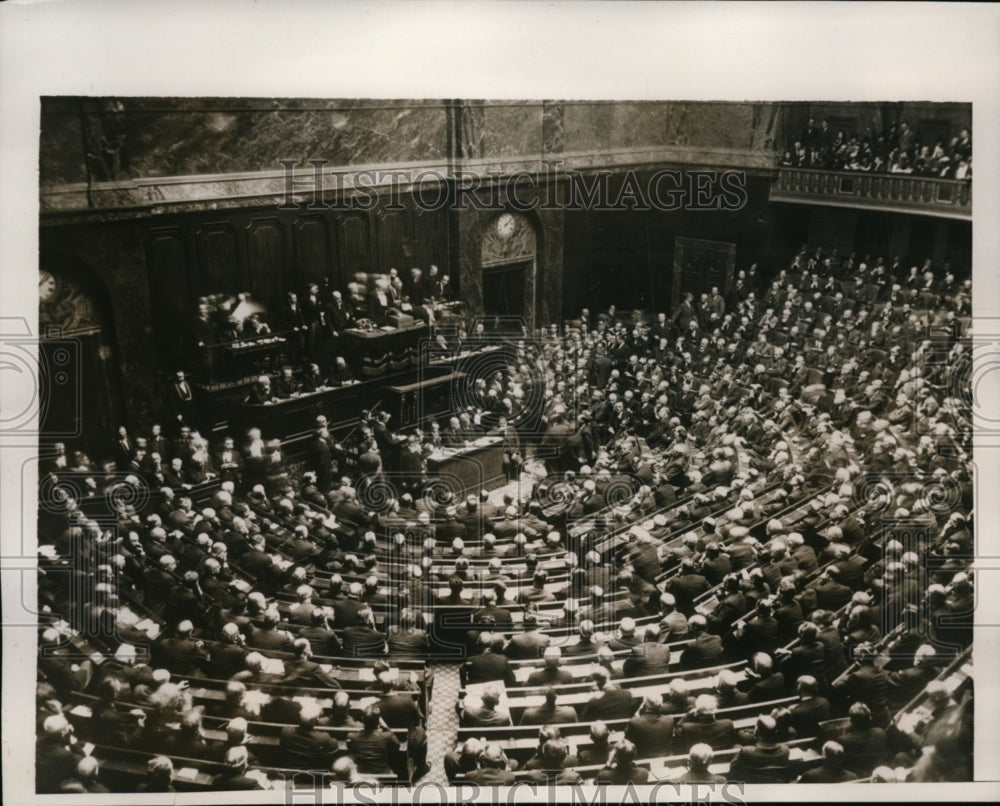 1939 Press Photo National Assembly at Chateau of Versailles near Paris