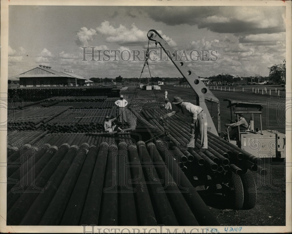 1949 Press Photo Socony Vacuum Oil Company Inc in Venezuela Anaco yards