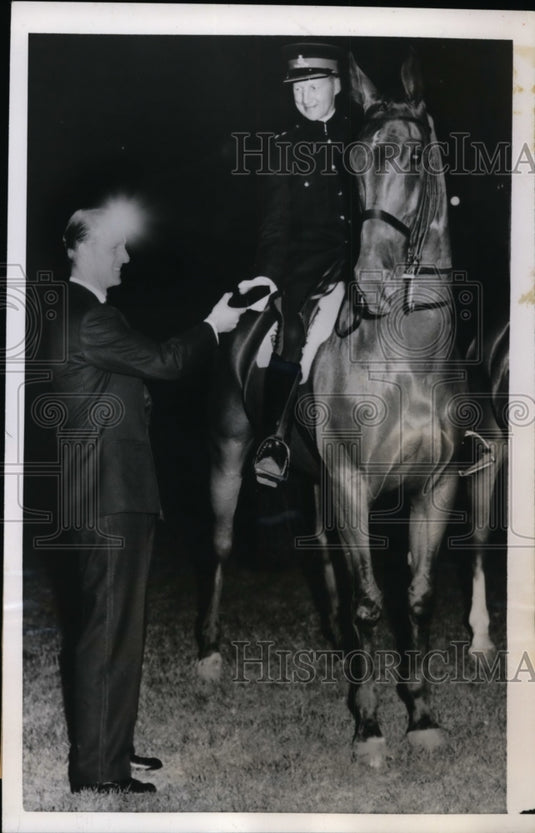 1956 Press Photo Duke of Edinburgh,Lt Col Frank Weldon International Horse show