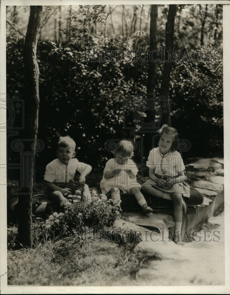 1930 Press Photo Ernest Jr, Martha Ann & Allis Kay Smeet grandkids of Senator