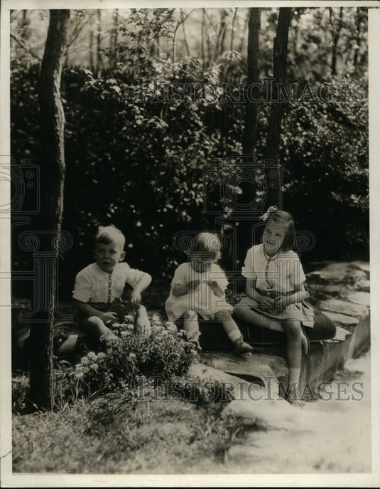 1930 Press Photo Ernest Jr, Martha Ann & Allis Kay Smeet grandkids of Senator