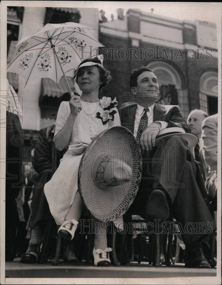 1940 Press Photo Wendell Willkie& wife Presidential candidate in Salt Lake City