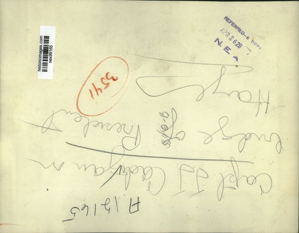 1929 Press Photo Captain J J Cadigan on Bridge of President Hayes Ship