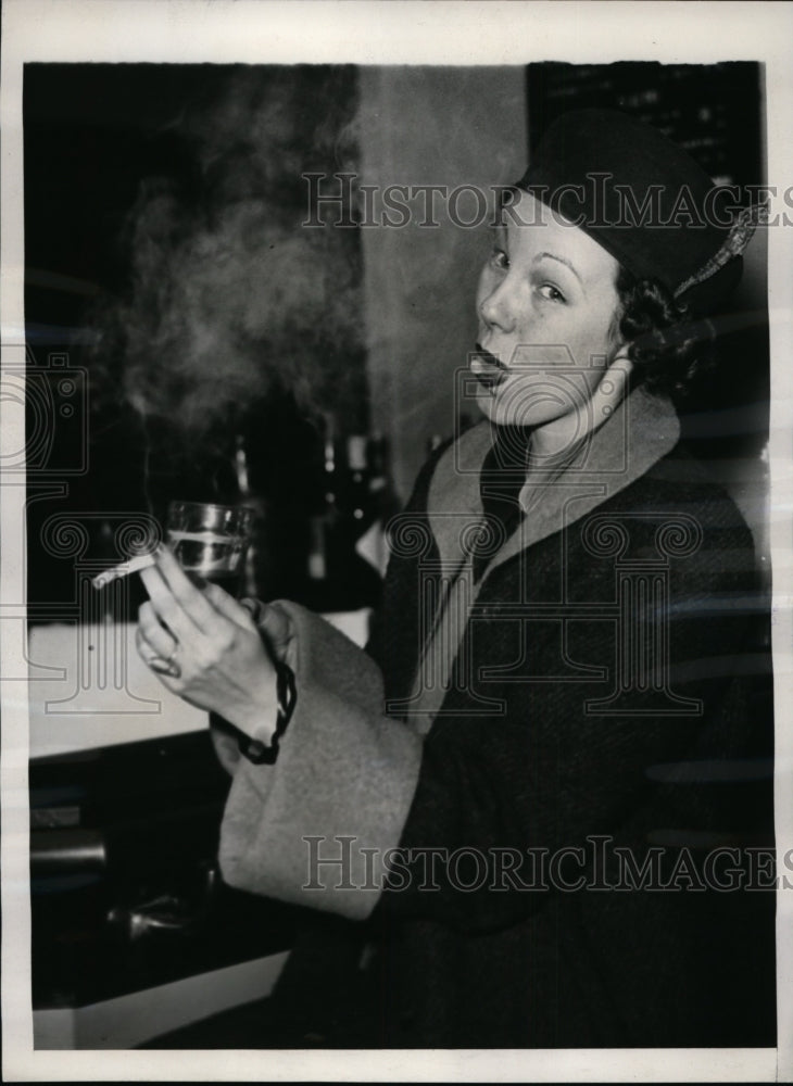1938 Press Photo Jean Laskey from Wisconsin on visit in Paris France - nex99270