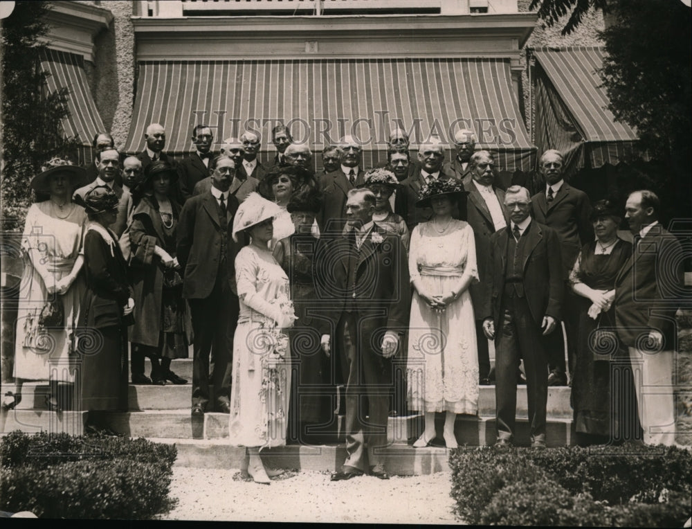 1921 Press Photo Mr & Mrs Timberlake at wedding at Senator LO Phipps home in DC
