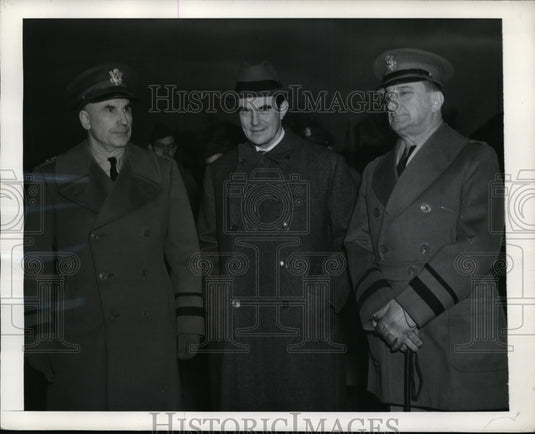 1942 Press Photo US Ambassador to UK John Winant, Maj Gen JE Chaney, Maj Gen RP