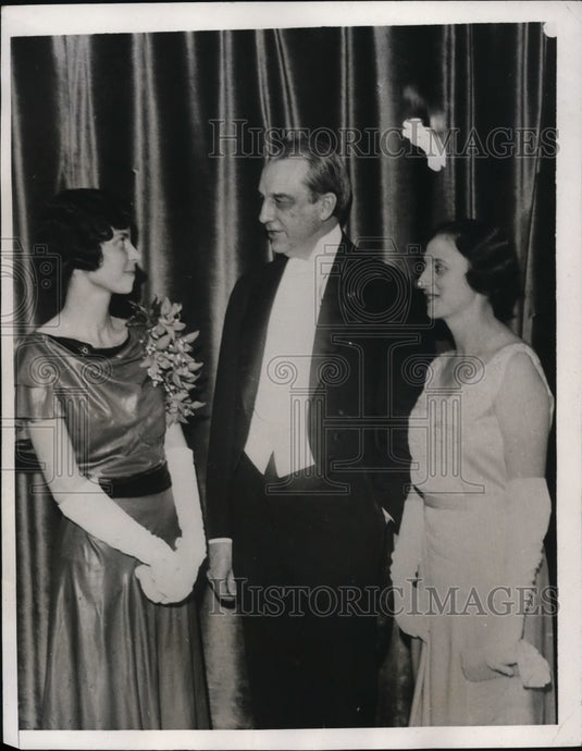 1933 Press Photo Owen Young Chairman of Board of GE Comp & Katharine S King- Historic Images