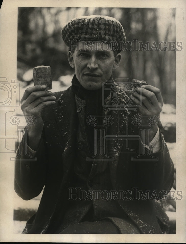1922 Press Photo Edward Caron French Canadian miner & radium discovery