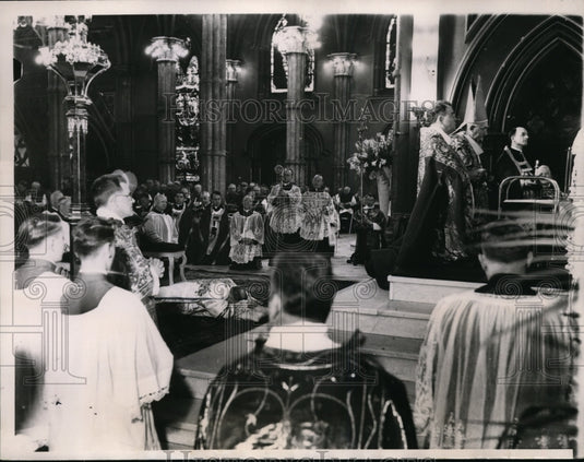 1934 Press Photo Holy Name Cathedral Consecrate Bishops Cardinal Mundelein- Historic Images