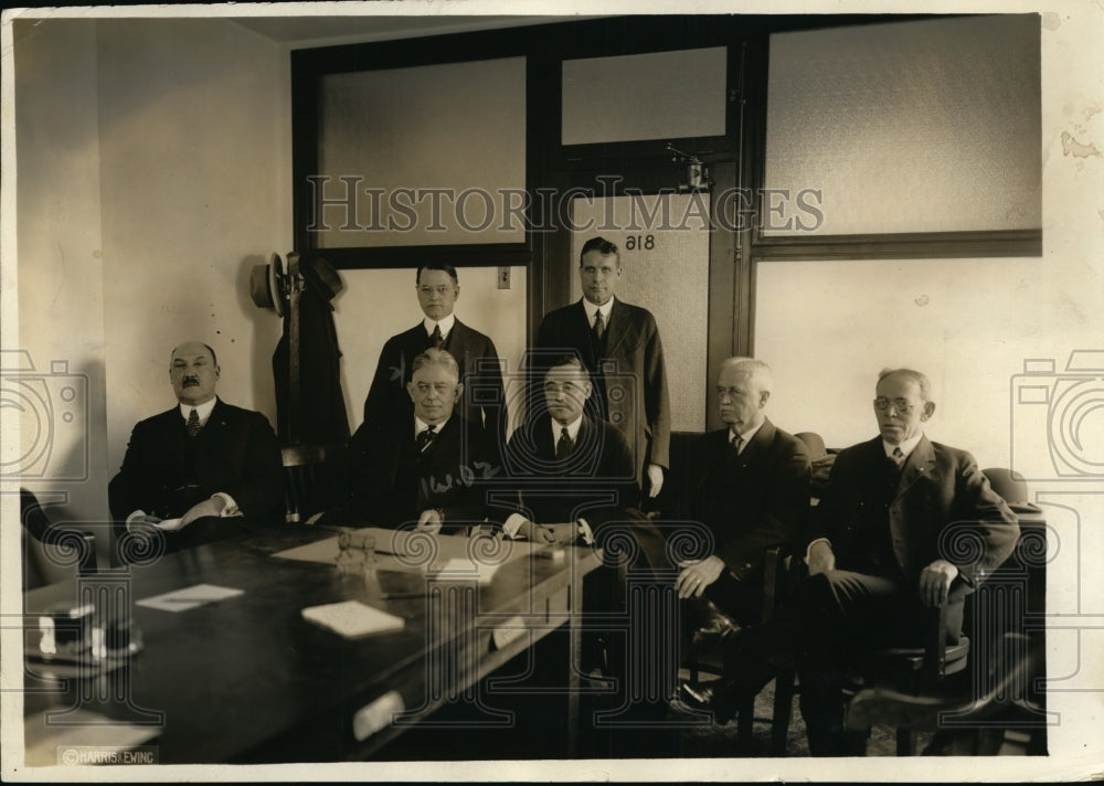 1920 Press Photo Railroad Labor Board William L Park J H Elliot H T Hunt H Baker