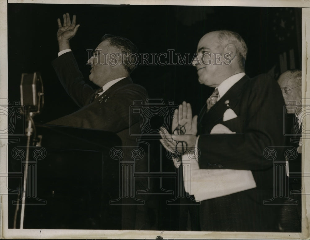 1936 Press Photo President Roosevelt New York State Democrats Governor Lehman