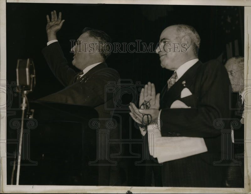 Load image into Gallery viewer, 1936 Press Photo President Roosevelt New York State Democrats Governor Lehman
