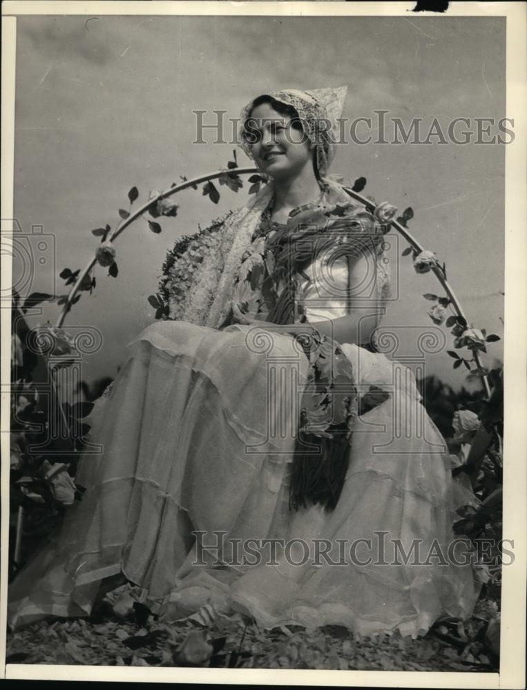 1938 Press Photo Naomi Anderson, Univ of Miami coed, Pan American pageant Miami