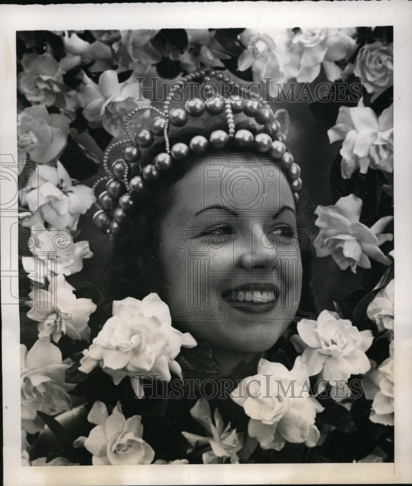 1939 Press Photo Beth Page chosen queen of Gardenia Festival