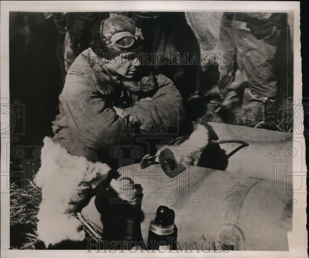 1939 Press Photo Brig General Vladimir Kikkinake Russian Pilot Injured