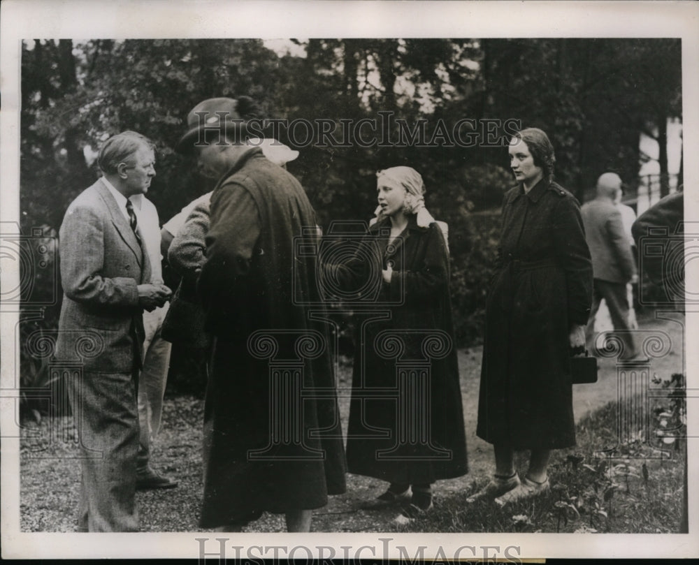 1936 Press Photo Max Schmeling's Home Destroyed by Fire Near Berlin