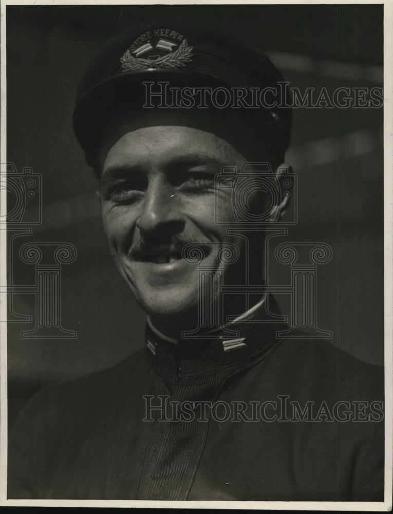1922 Press Photo William S Hopkins SF Clubman & Millionaire Works on Ship