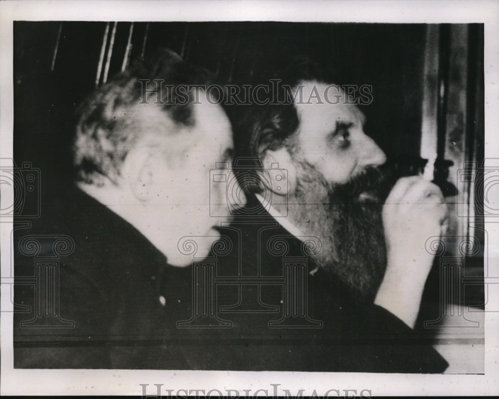 1938 Press Photo Professor Otto Schmidt Leader of Expedition & Ivan Papanin