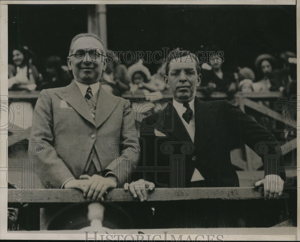 1938 Press Photo Colombian president Alfonso Lopez, pres-elect Eduardo Santor