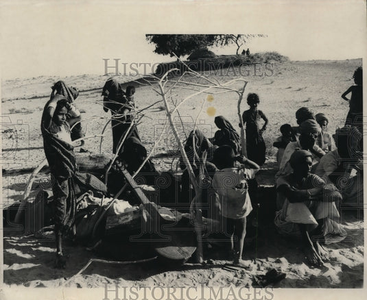 1968 Press Photo Campsite Of Bhatti Caravan In India - ney09926