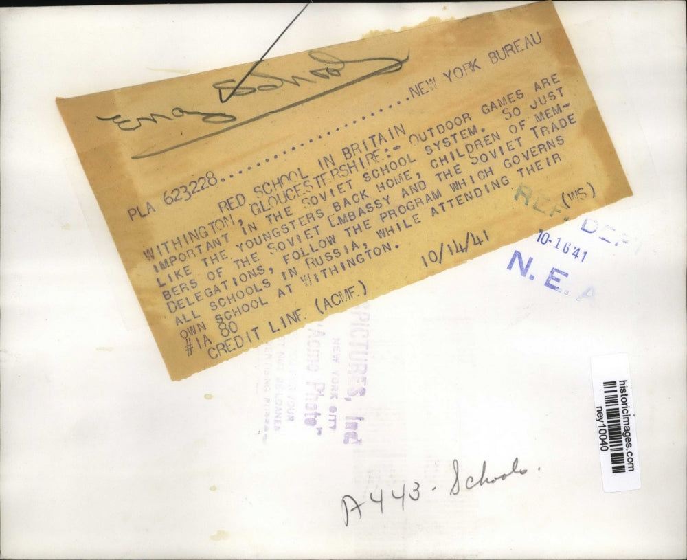 1941 Press Photo Children Playing An Outdoor Games In Their School In Washington