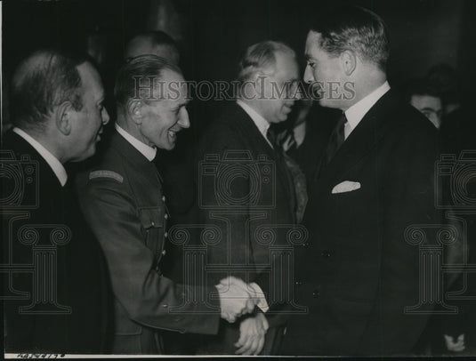1940 Press Photo Anthony Eden honor Gen.Lelong, head of French Military