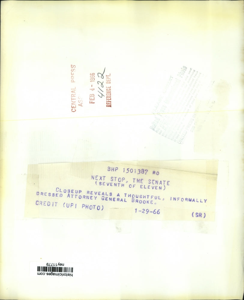 1966 Press Photo Attorney General Brooke - ney11779